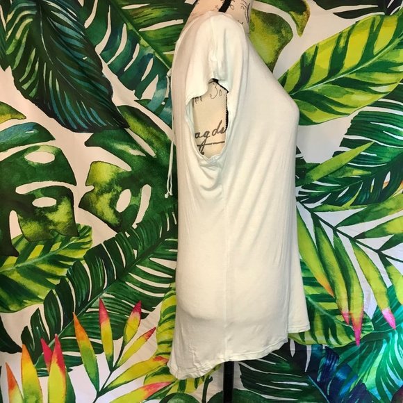 NWT $30 GAIAM Women’s Small Loose Fit Oversize Open Back Summer Athleisure Tee - Picture 6 of 6